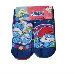 The Smurfs 10 Pairs No Show Socks